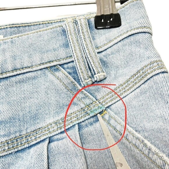 MOTHER Peg Jeans Thanks Again Cropped Women’s Size 25 High Waist Straight Leg - Picture 16 of 16